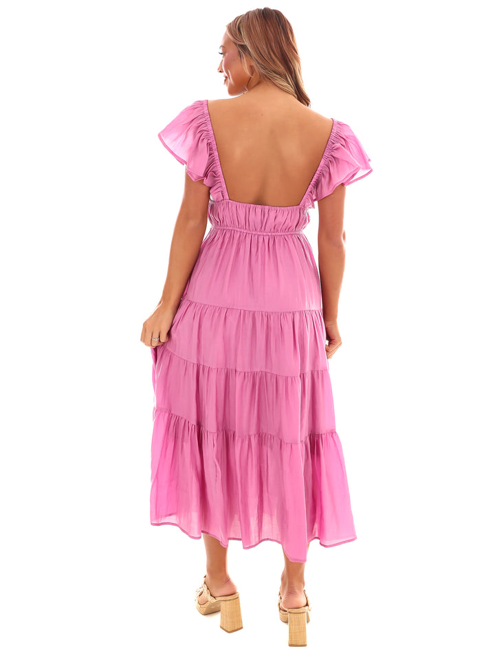 Always Forever Tiered Midi Dress