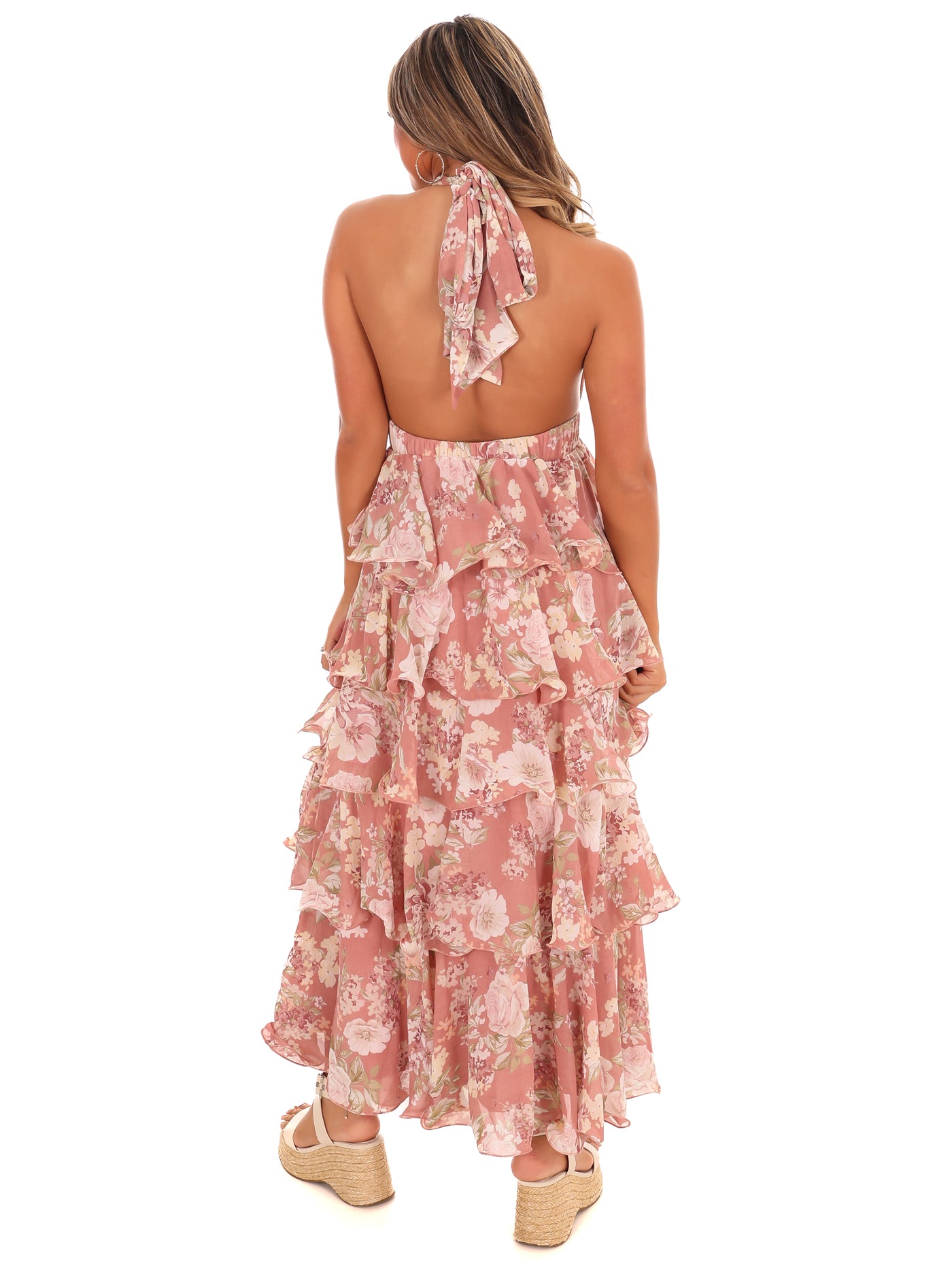 Place on Earth Halterneck Floral Dress