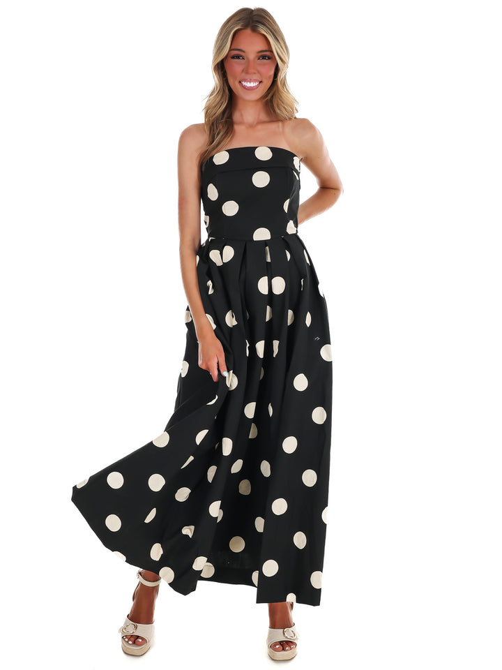 RSVP Polka Dot Tube Midi Dress