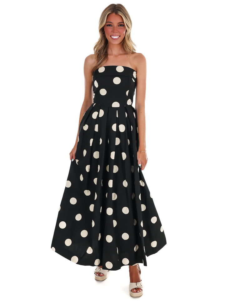 RSVP Polka Dot Tube Midi Dress