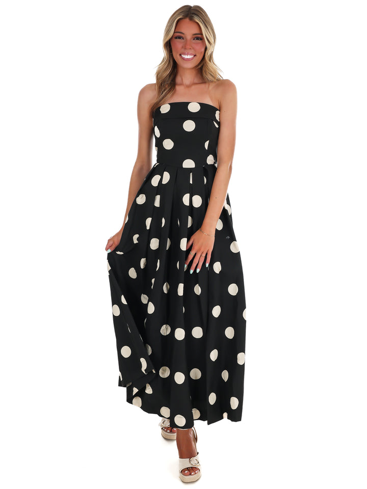 RSVP Polka Dot Tube Midi Dress
