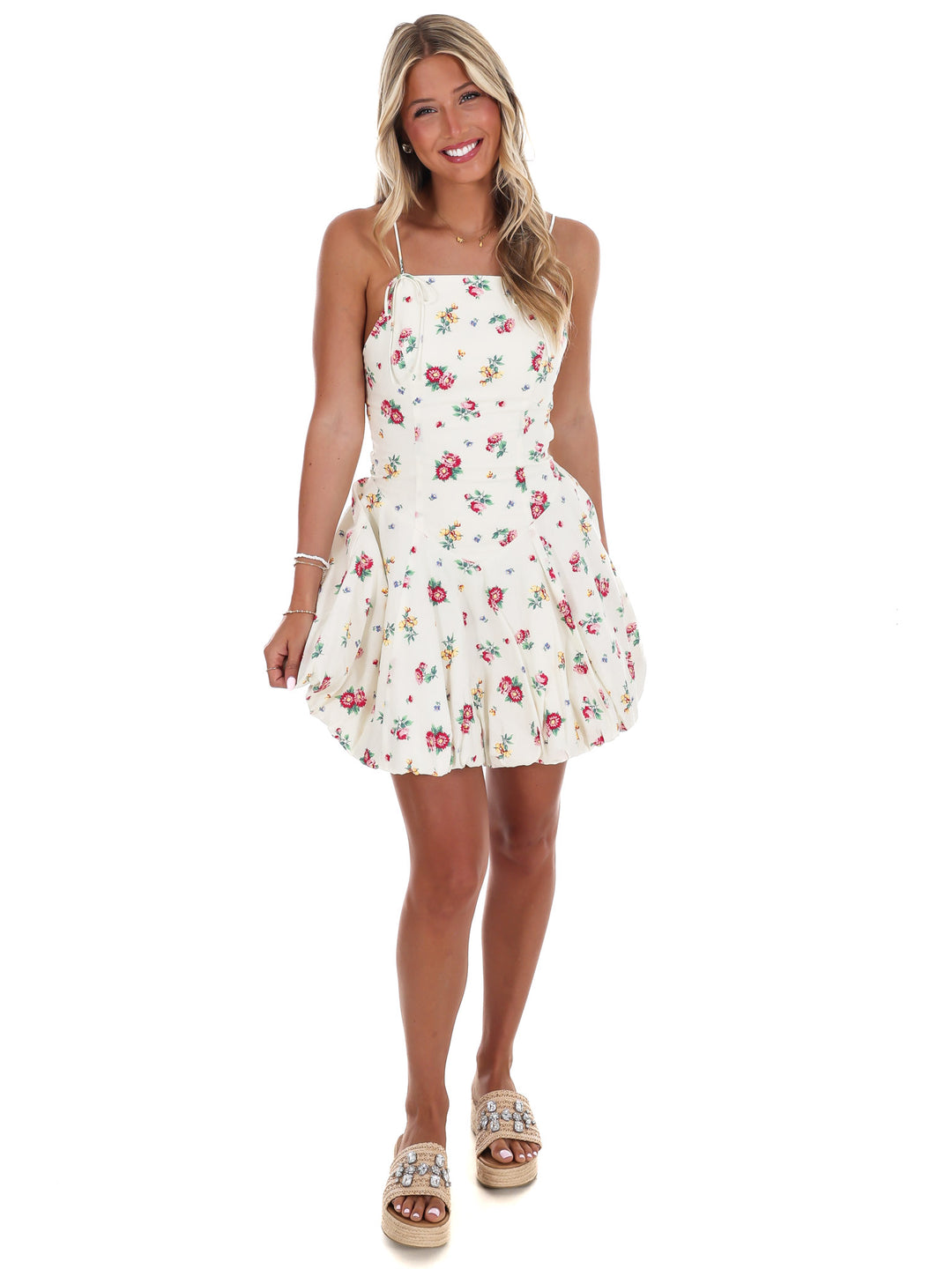 Garden Glow Floral Mini Dress