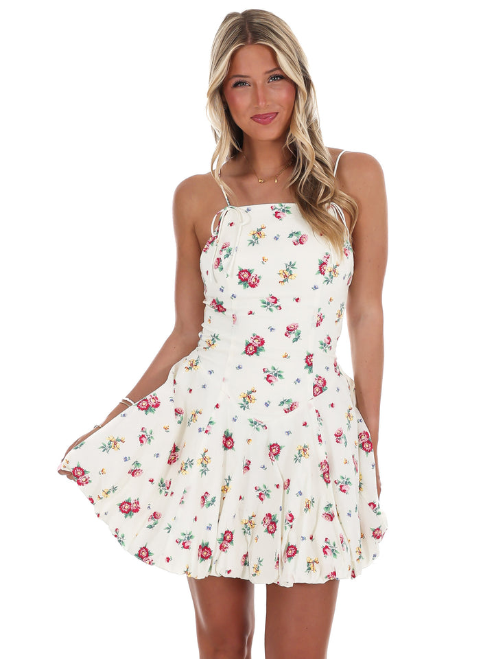 Garden Glow Floral Mini Dress