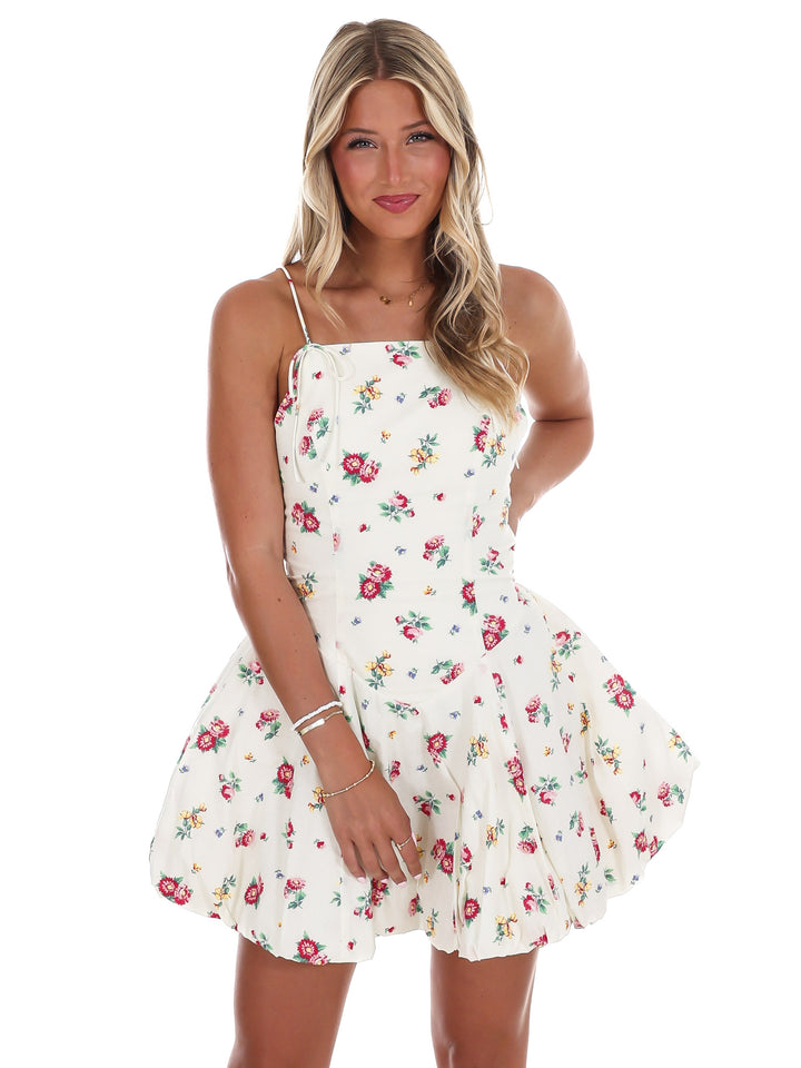 Garden Glow Floral Mini Dress