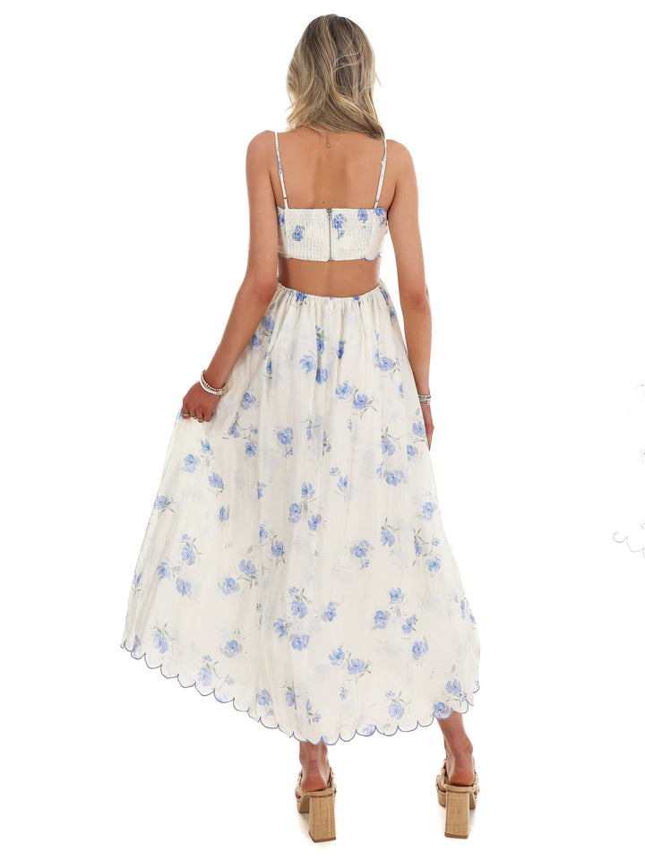 Worth the Chase Floral Midi Dress