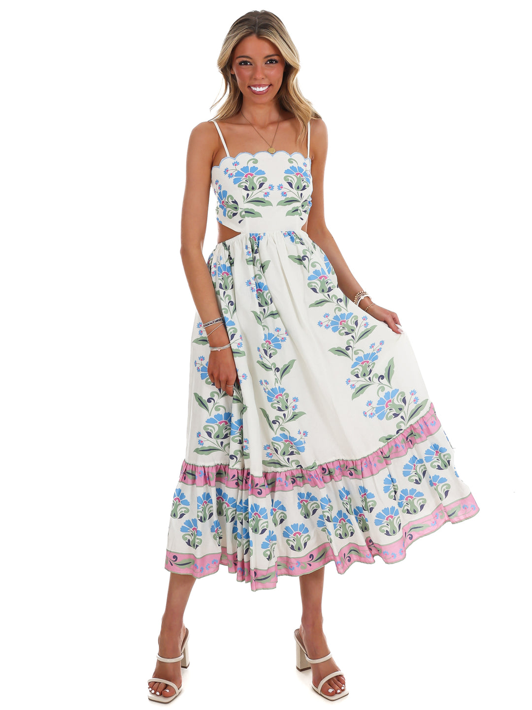 Chance of Sunshine Floral Midi Dress