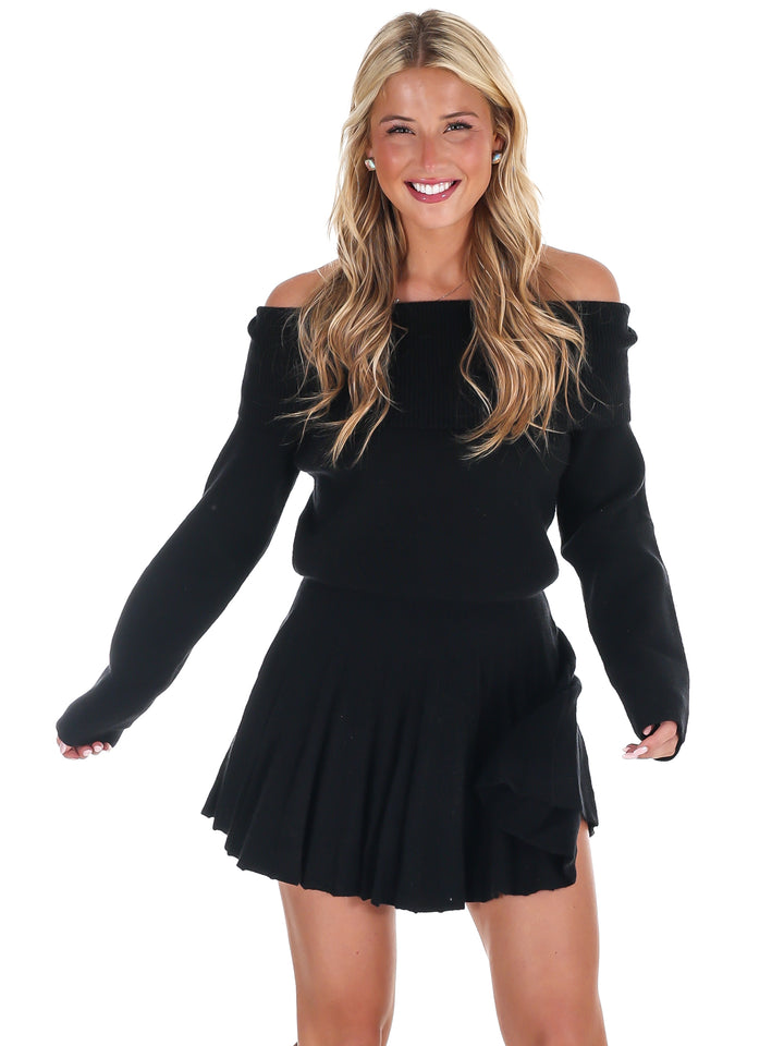 Daily Soft Off Shoulder Sweater Dress