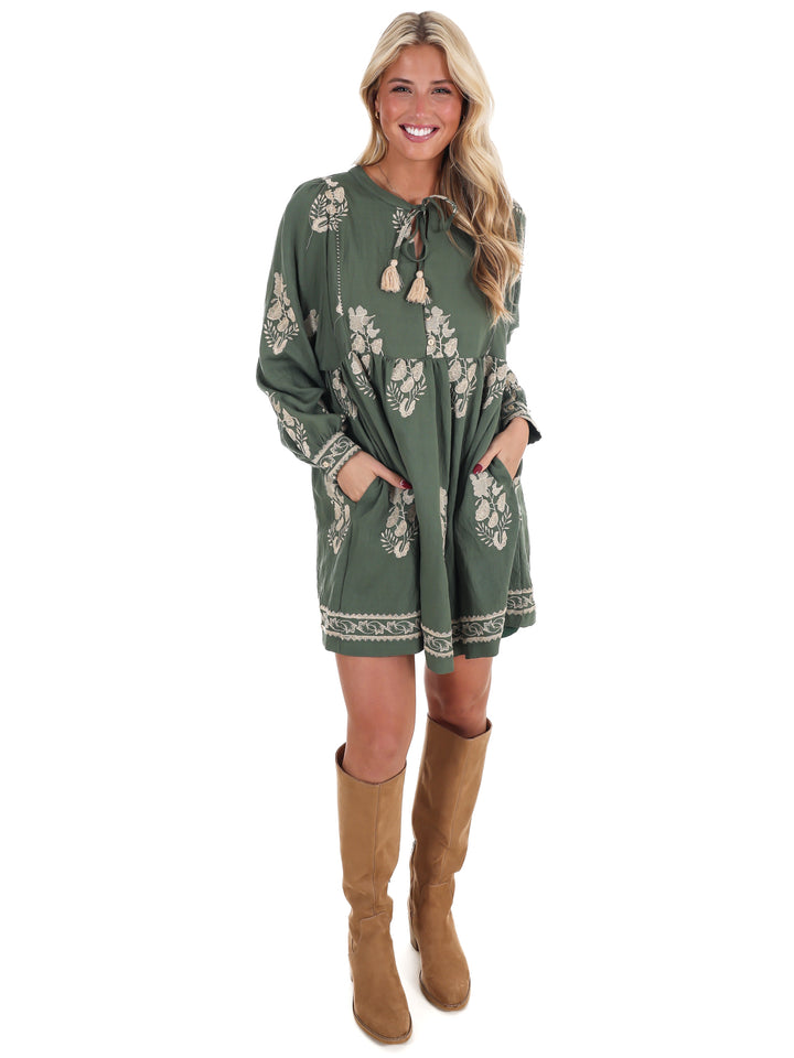 The Way it Goes Embroidered Mini Dress