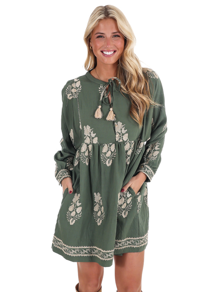 The Way it Goes Embroidered Mini Dress