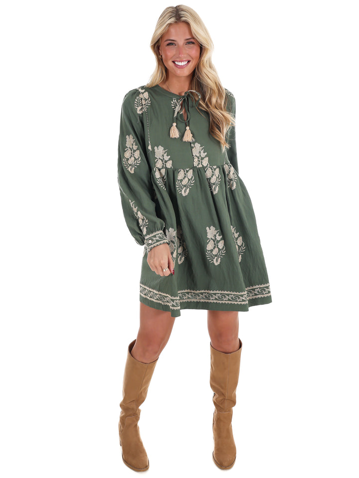 The Way it Goes Embroidered Mini Dress