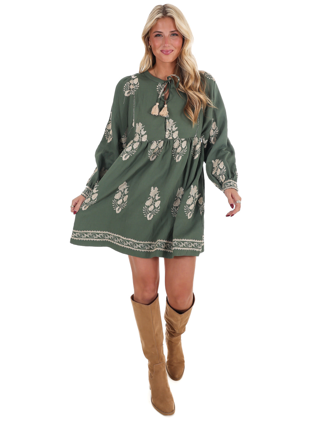 The Way it Goes Embroidered Mini Dress