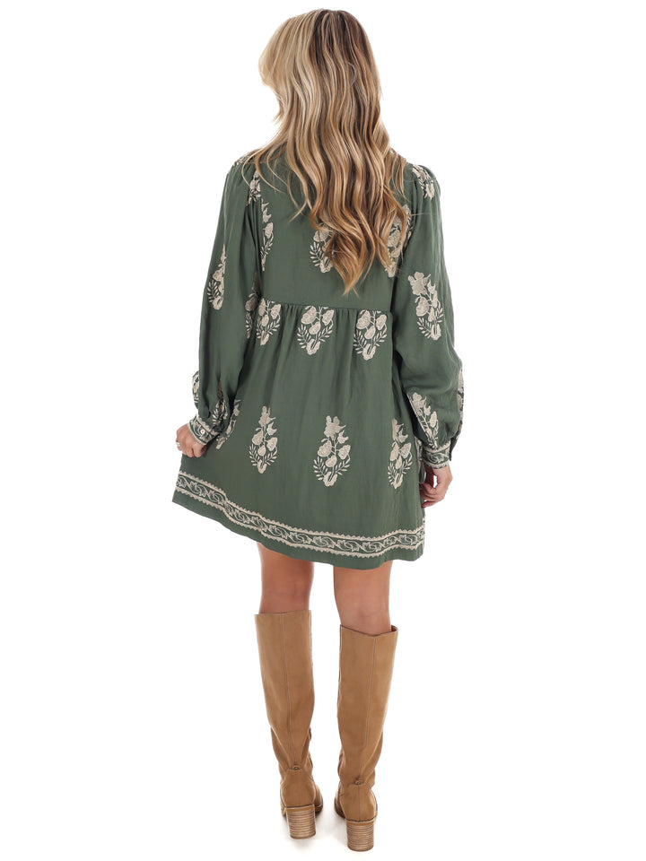 The Way it Goes Embroidered Mini Dress