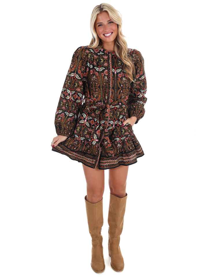 Flourish Floral Print Mini Dress