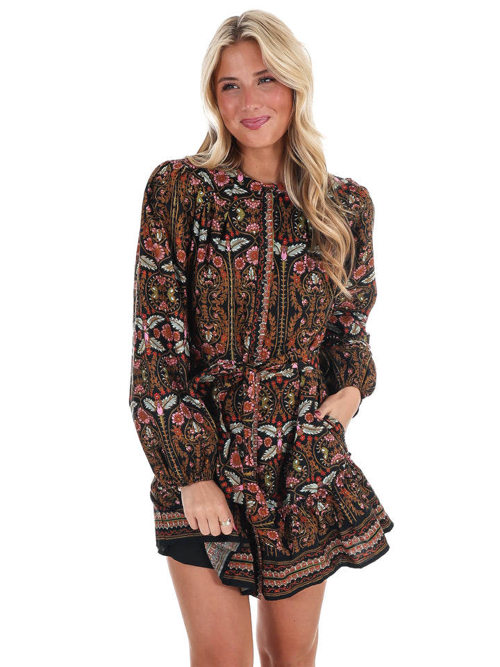 Flourish Floral Print Mini Dress