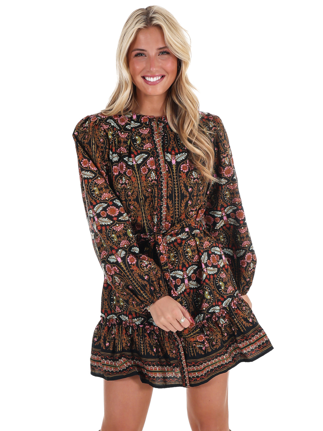 Flourish Floral Print Mini Dress
