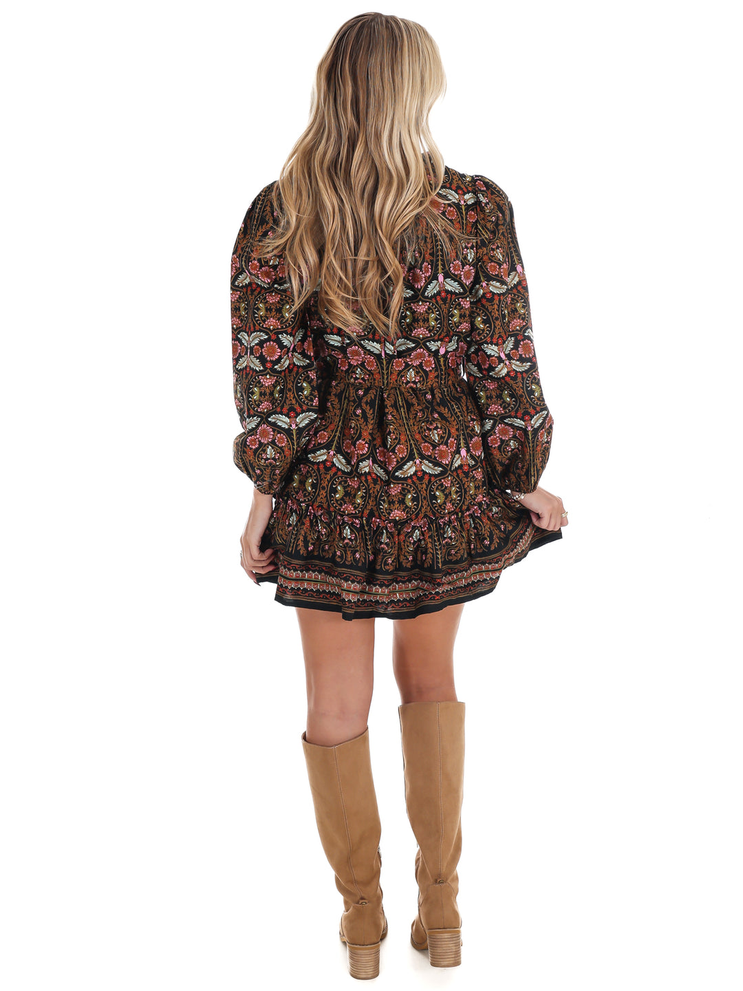 Flourish Floral Print Mini Dress