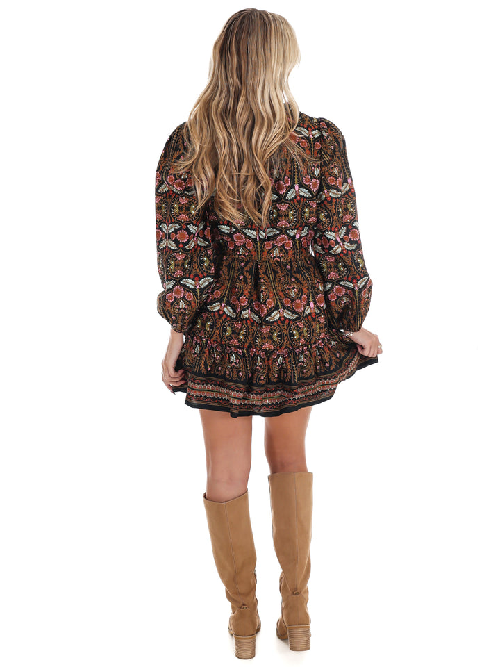 Flourish Floral Print Mini Dress