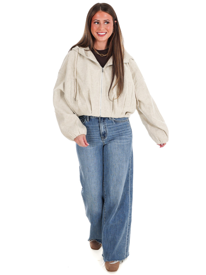 Fireside Cropped Bubble Hem Jacket