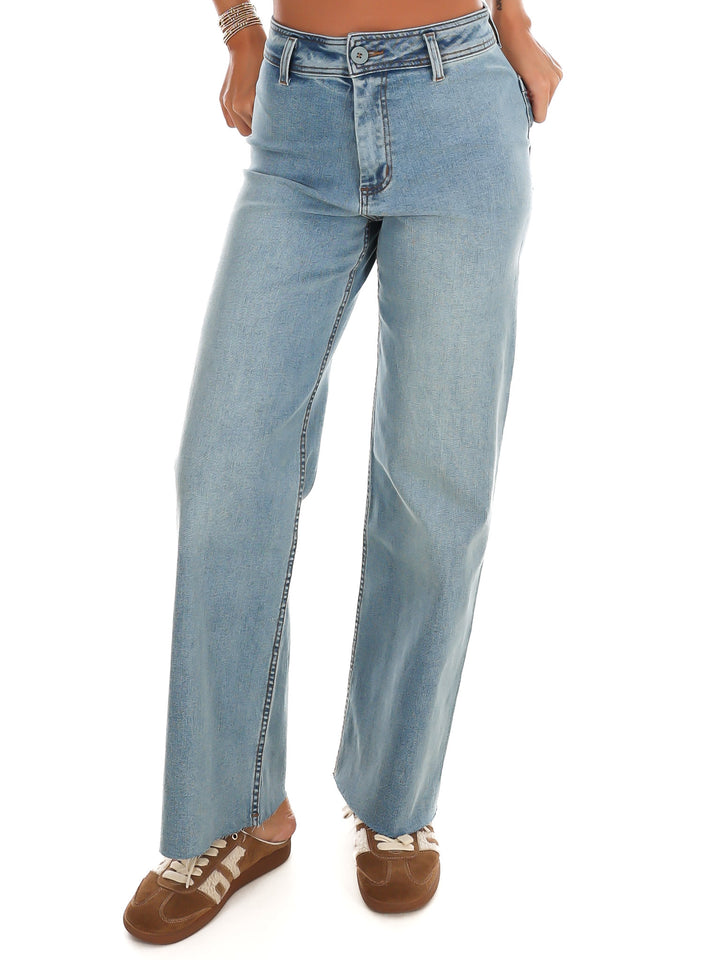 Urban Stroll Straight Wide Leg Jeans