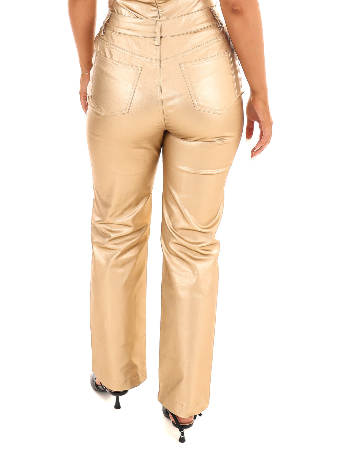 Beautiful As You Foil Straight Pants