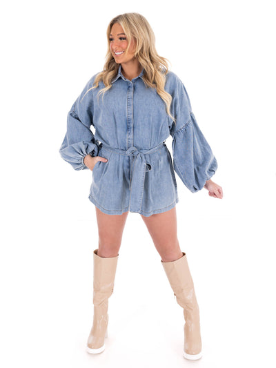 Mad About You Denim Romper