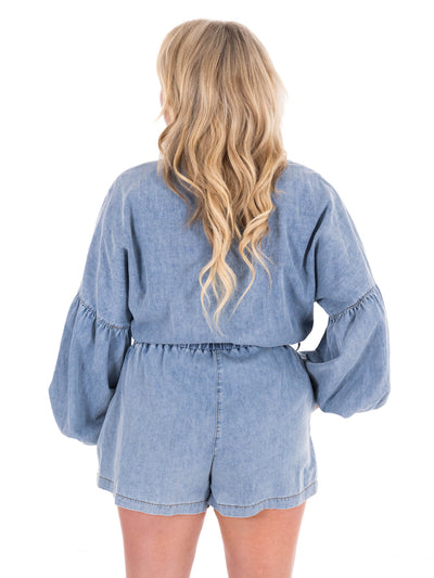 Mad About You Denim Romper