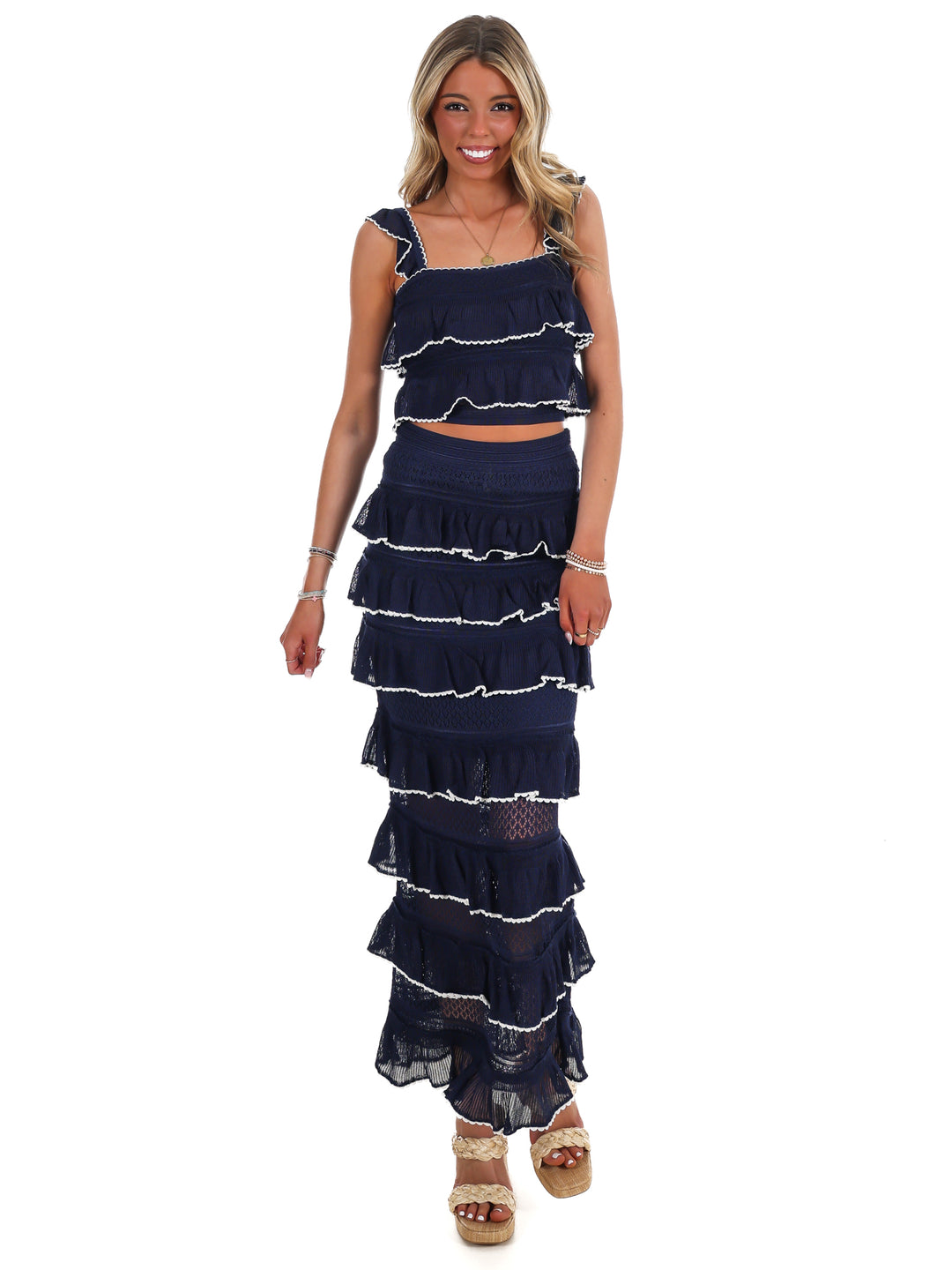 Wait for Your Love Ruffle Skirt Set