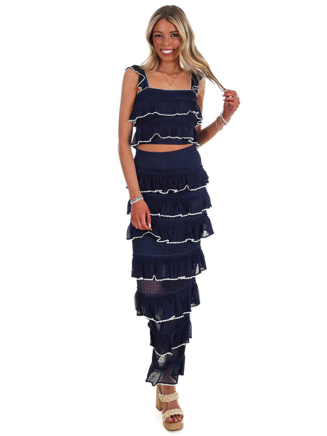 Wait for Your Love Ruffle Skirt Set