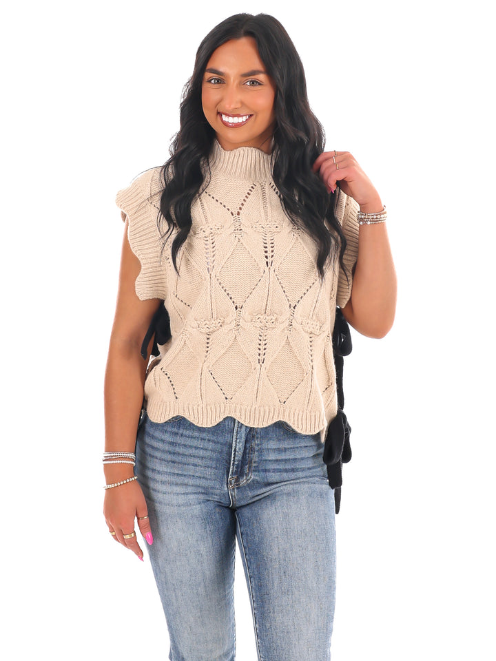 Wonderful Soul Scalloped Sweater Vest