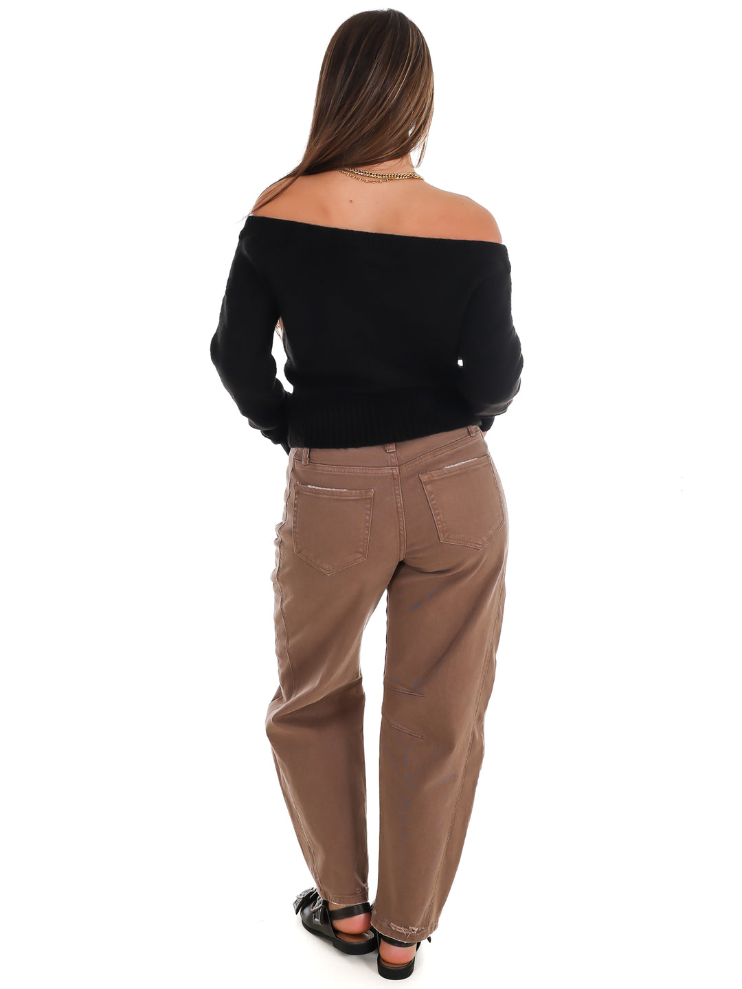 Well Knit Plan Off Shoulder Sweater