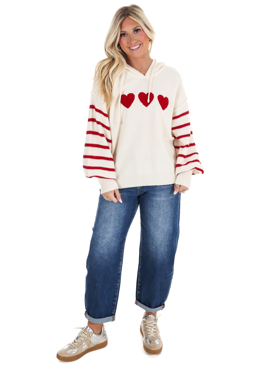 Sweetheart Stripe Hoodie Sweater