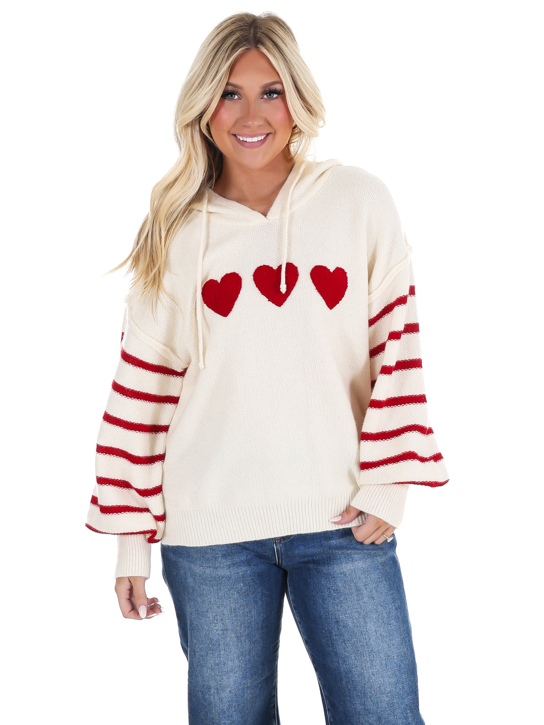 Sweetheart Stripe Hoodie Sweater