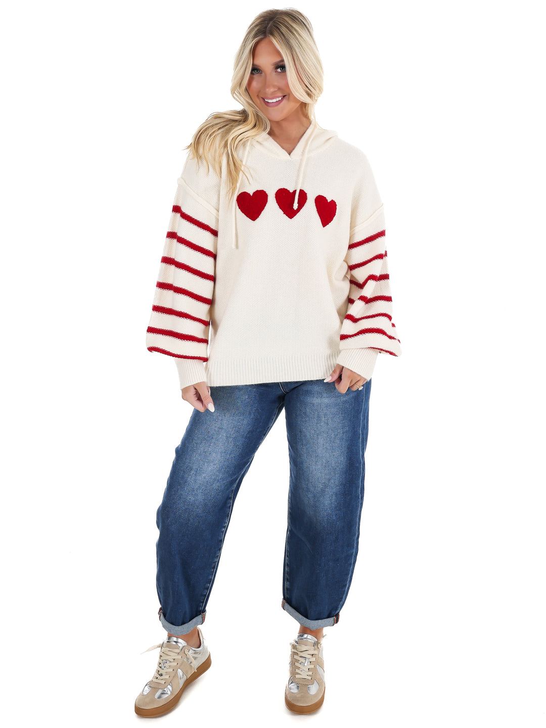 Sweetheart Stripe Hoodie Sweater
