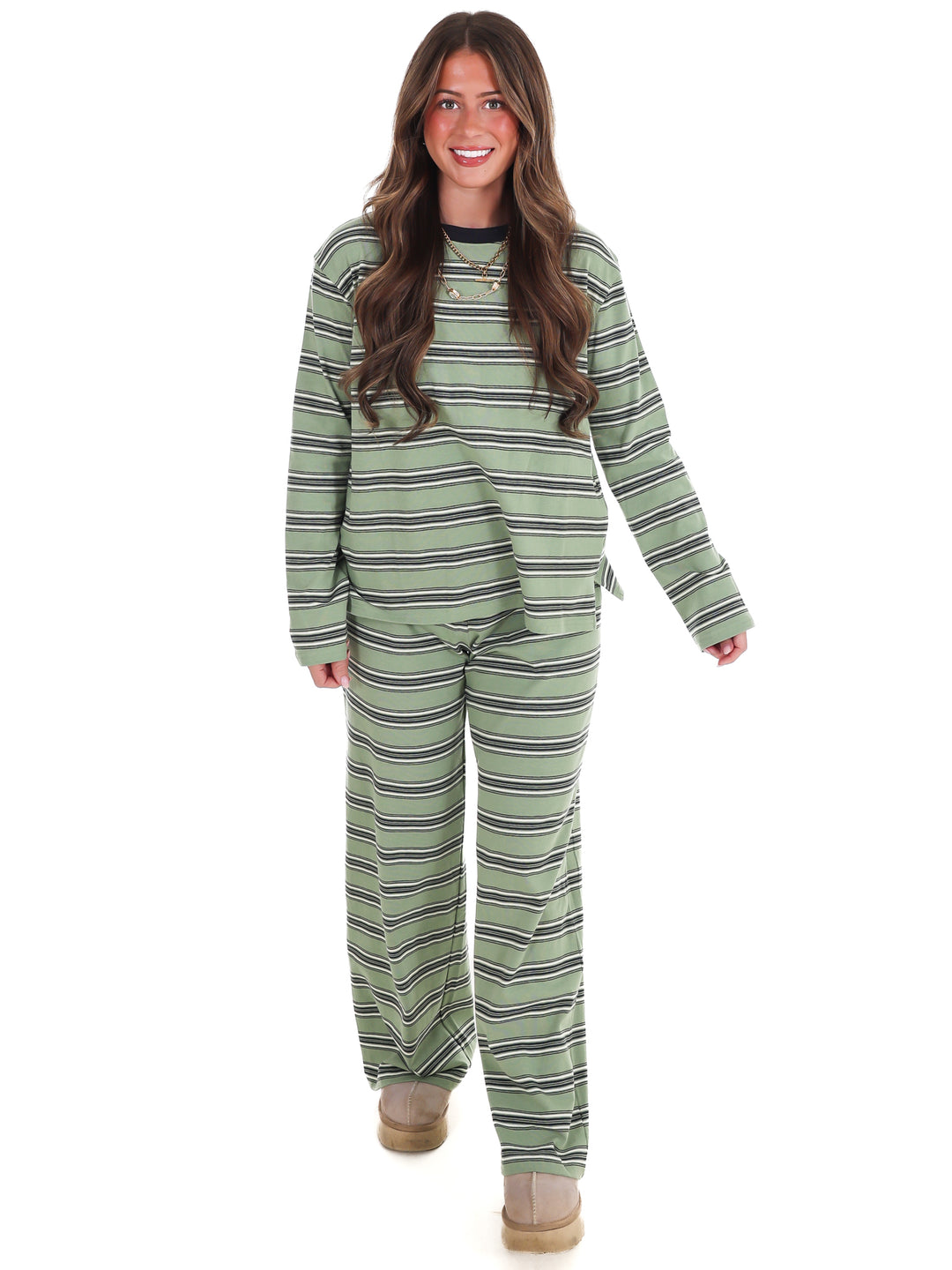 Out for the Day Stripe Two Piece Set