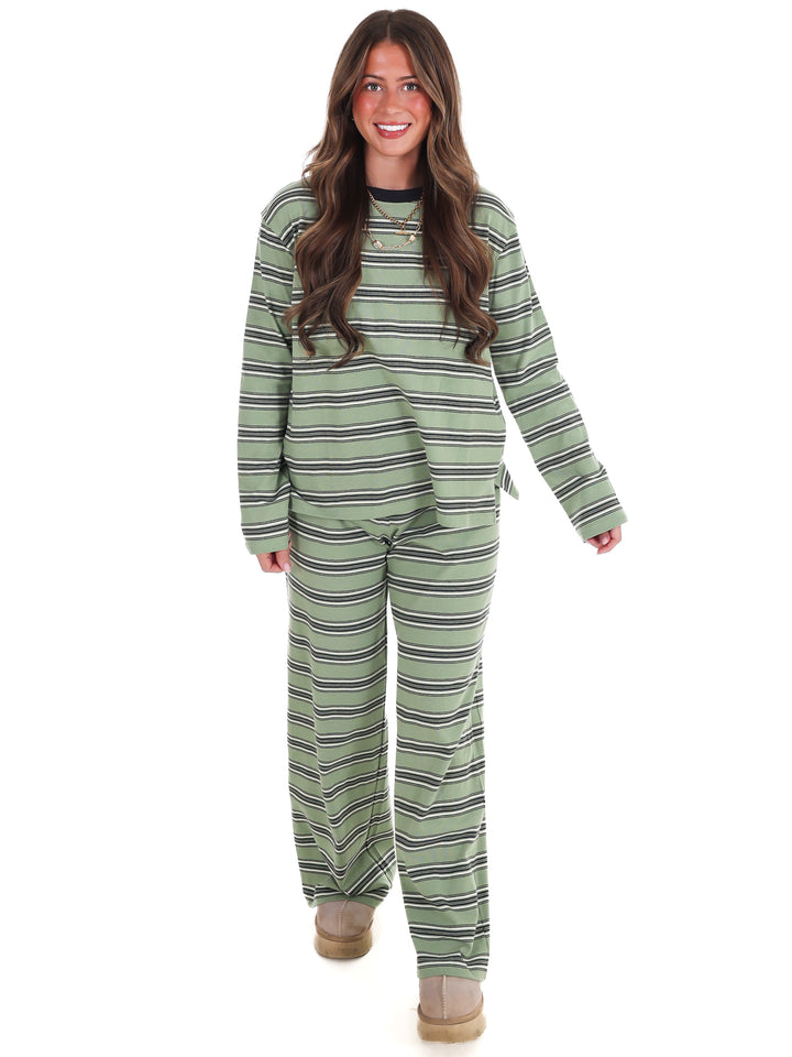 Out for the Day Stripe Two Piece Set