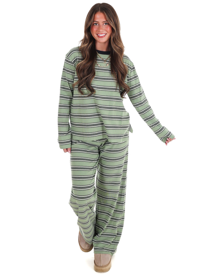 Out for the Day Stripe Two Piece Set