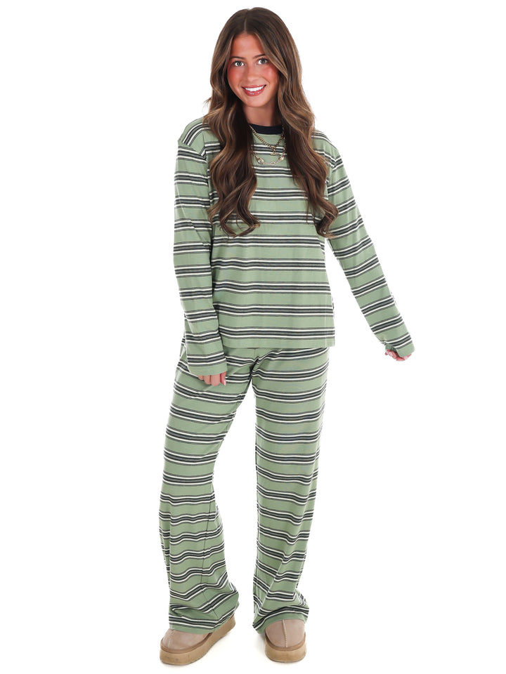 Out for the Day Stripe Two Piece Set
