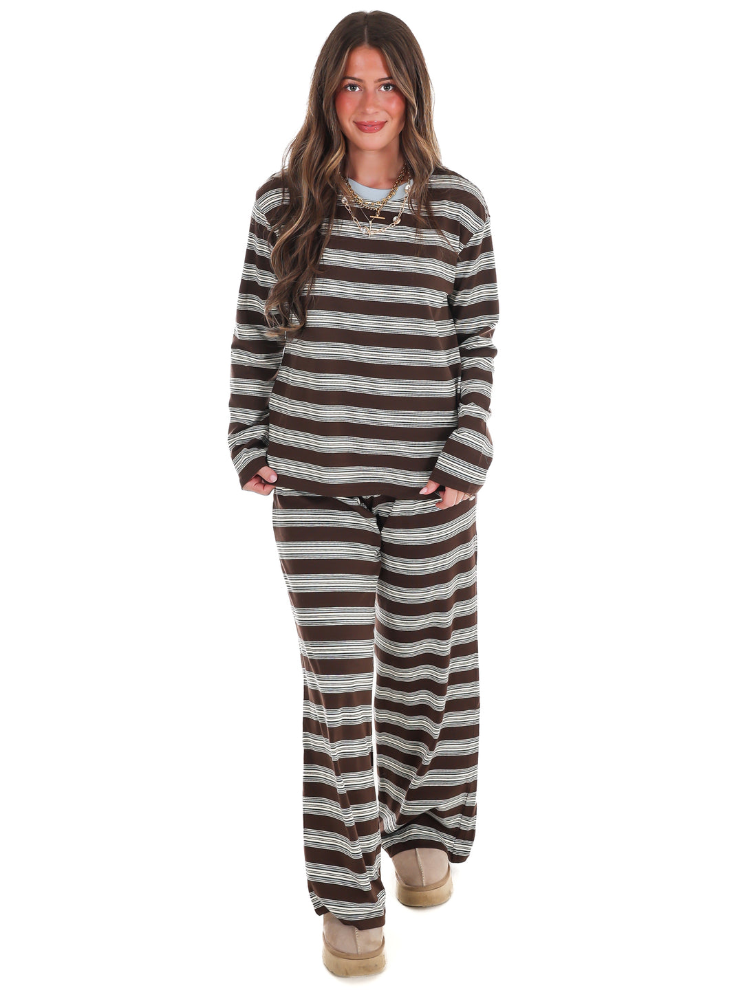 Out for the Day Stripe Two Piece Set