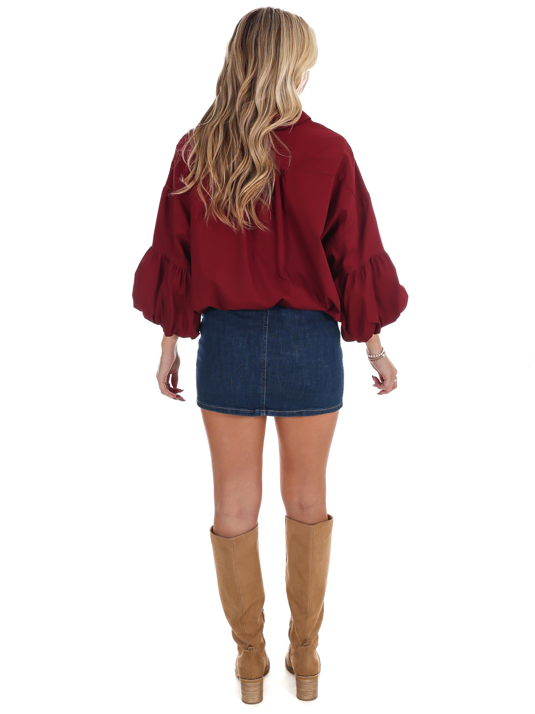 On Call Bubble Sleeve Top