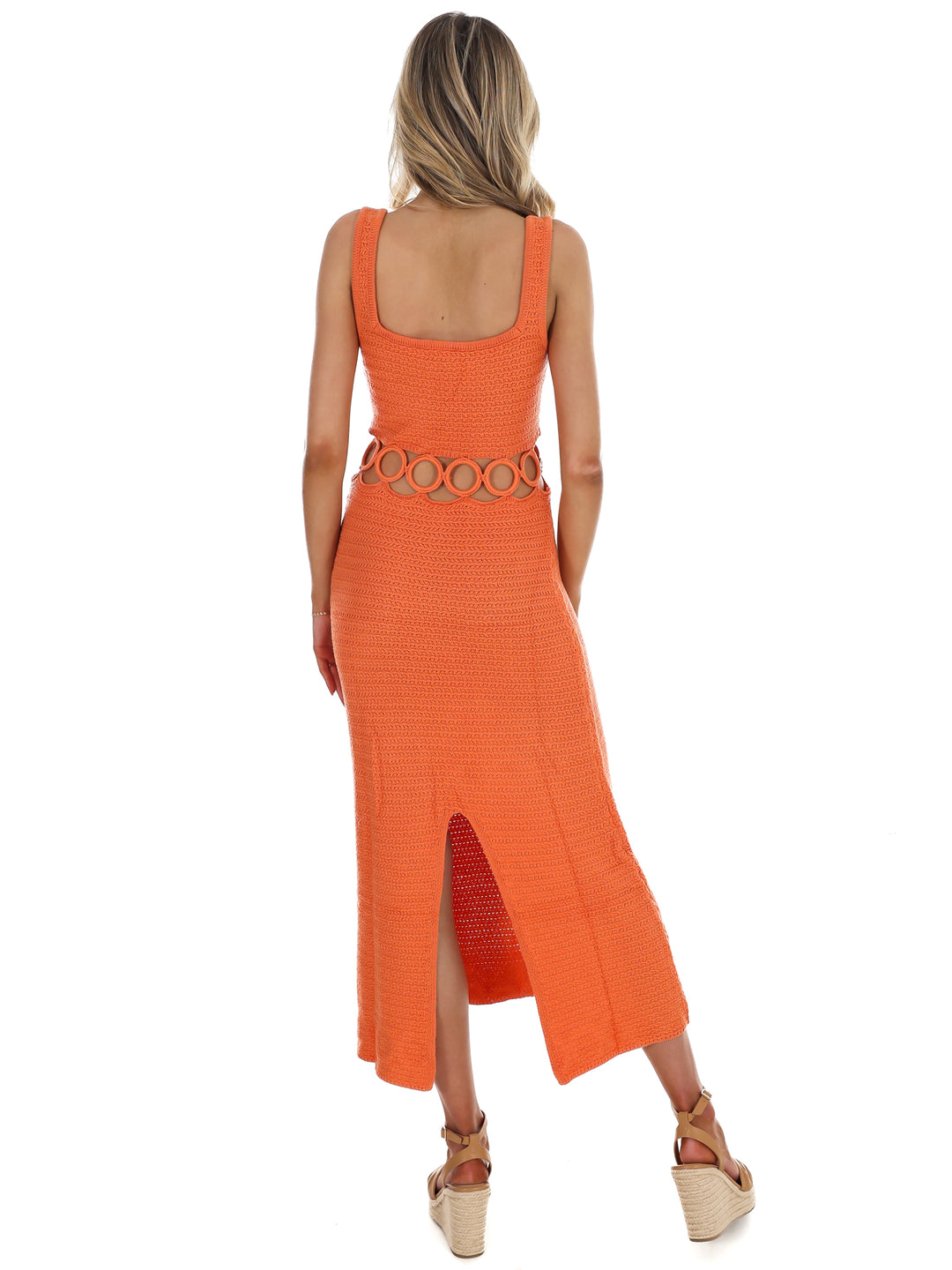 Sunset Statement Crochet Midi Dress