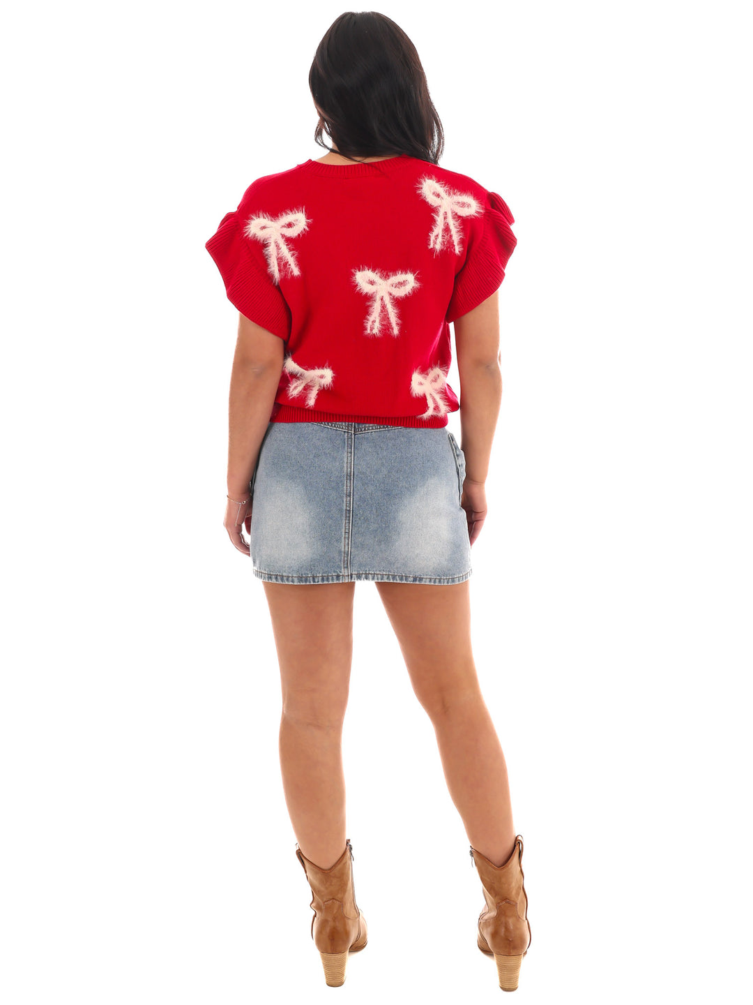 Flutter and Bow Knit Top
