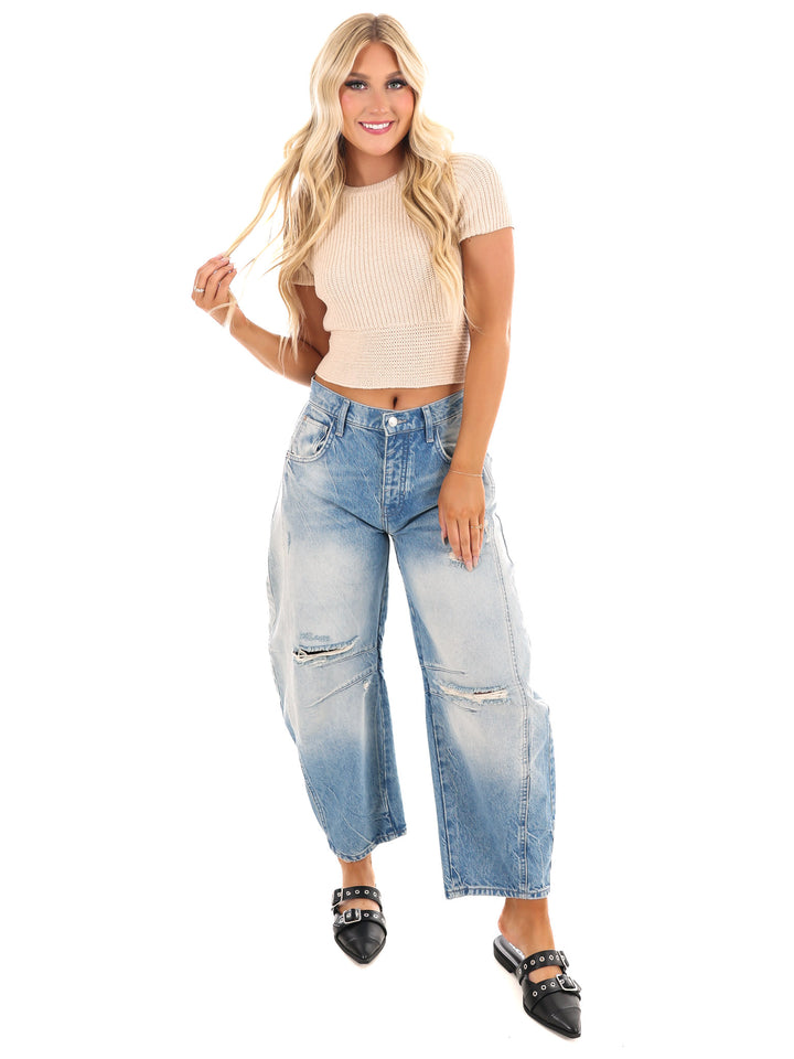 Life's A Gift Back Tie Top