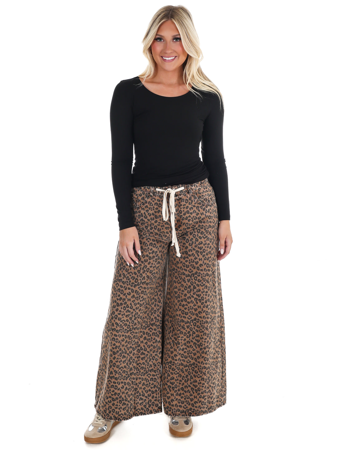 Take the Chance Leopard Wide Leg Pants