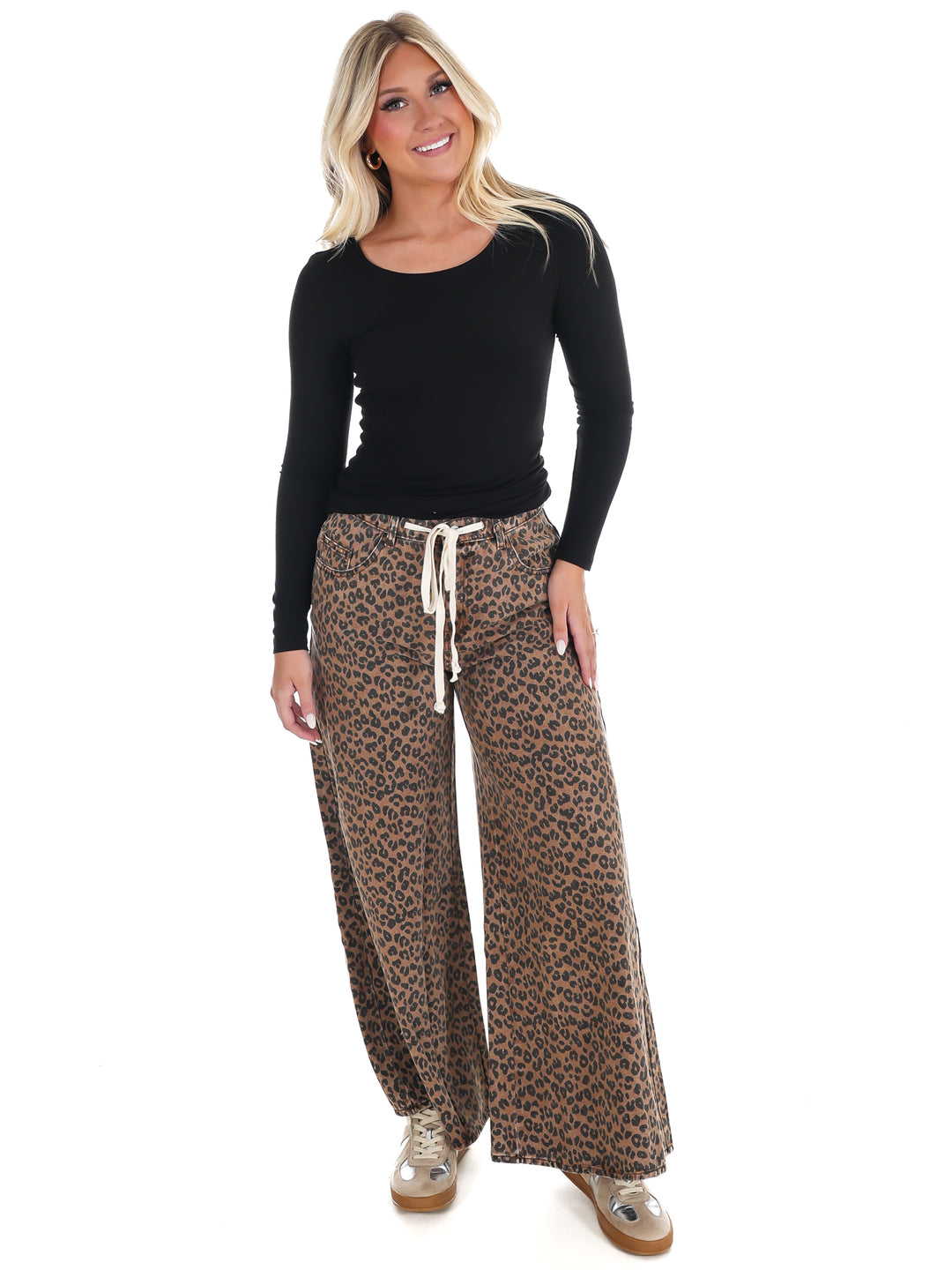 Take the Chance Leopard Wide Leg Pants