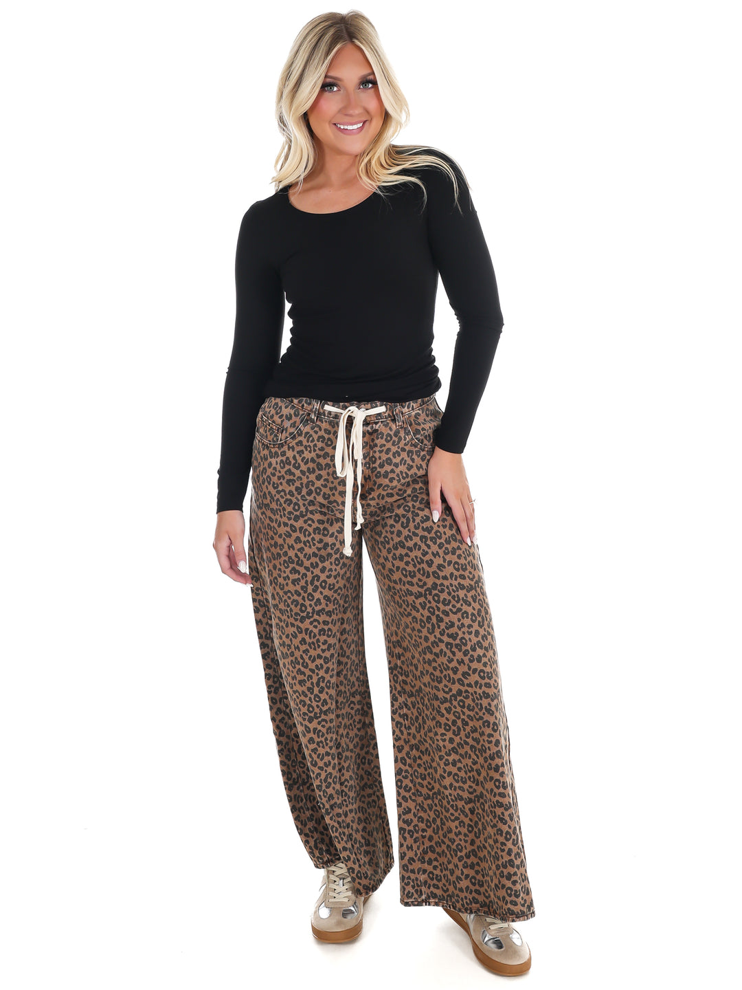 Take the Chance Leopard Wide Leg Pants