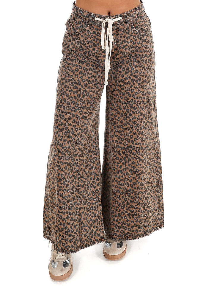 Take the Chance Leopard Wide Leg Pants