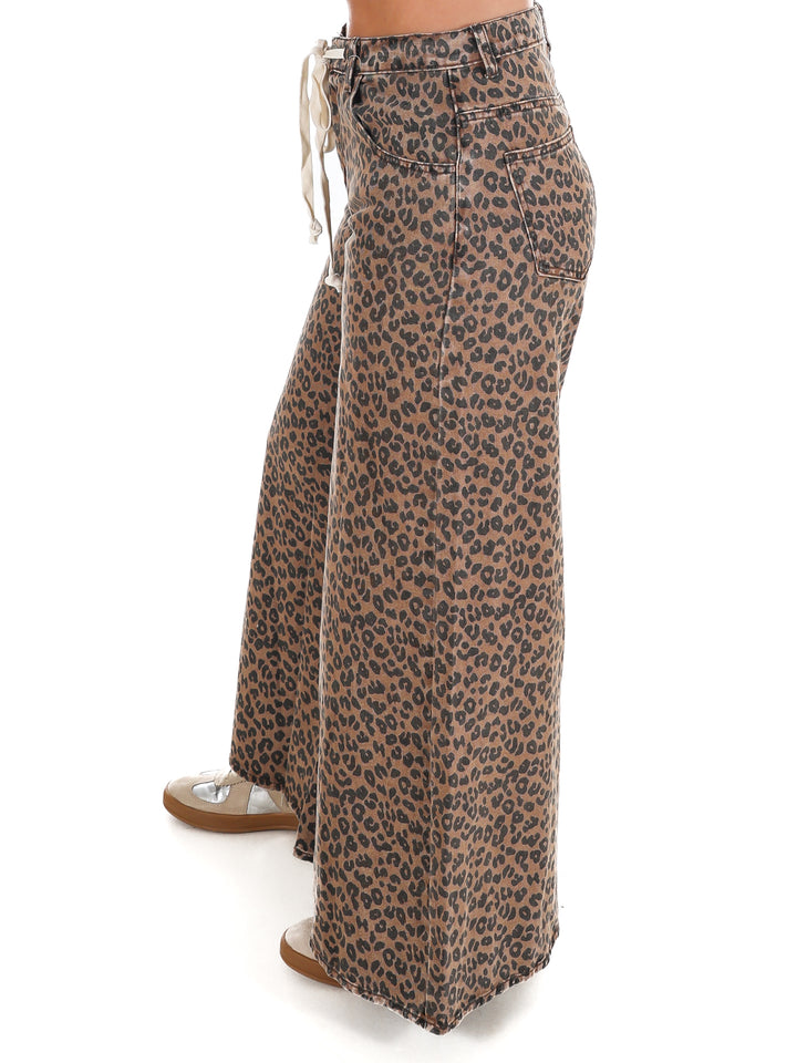 Take the Chance Leopard Wide Leg Pants