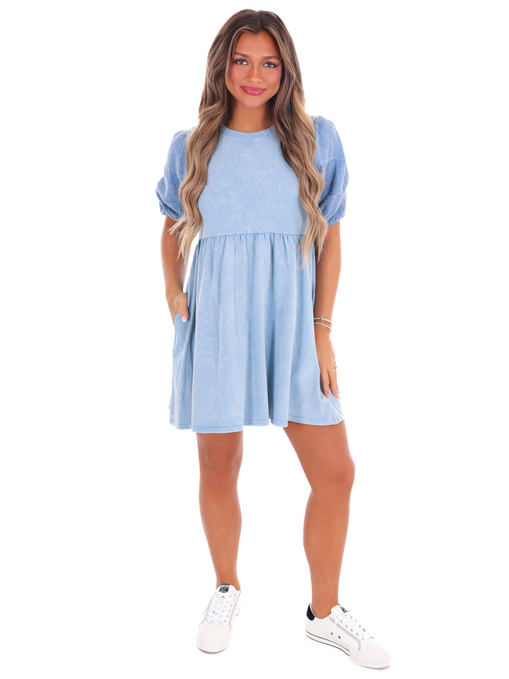 Out of Reach Gauze Mini Dress