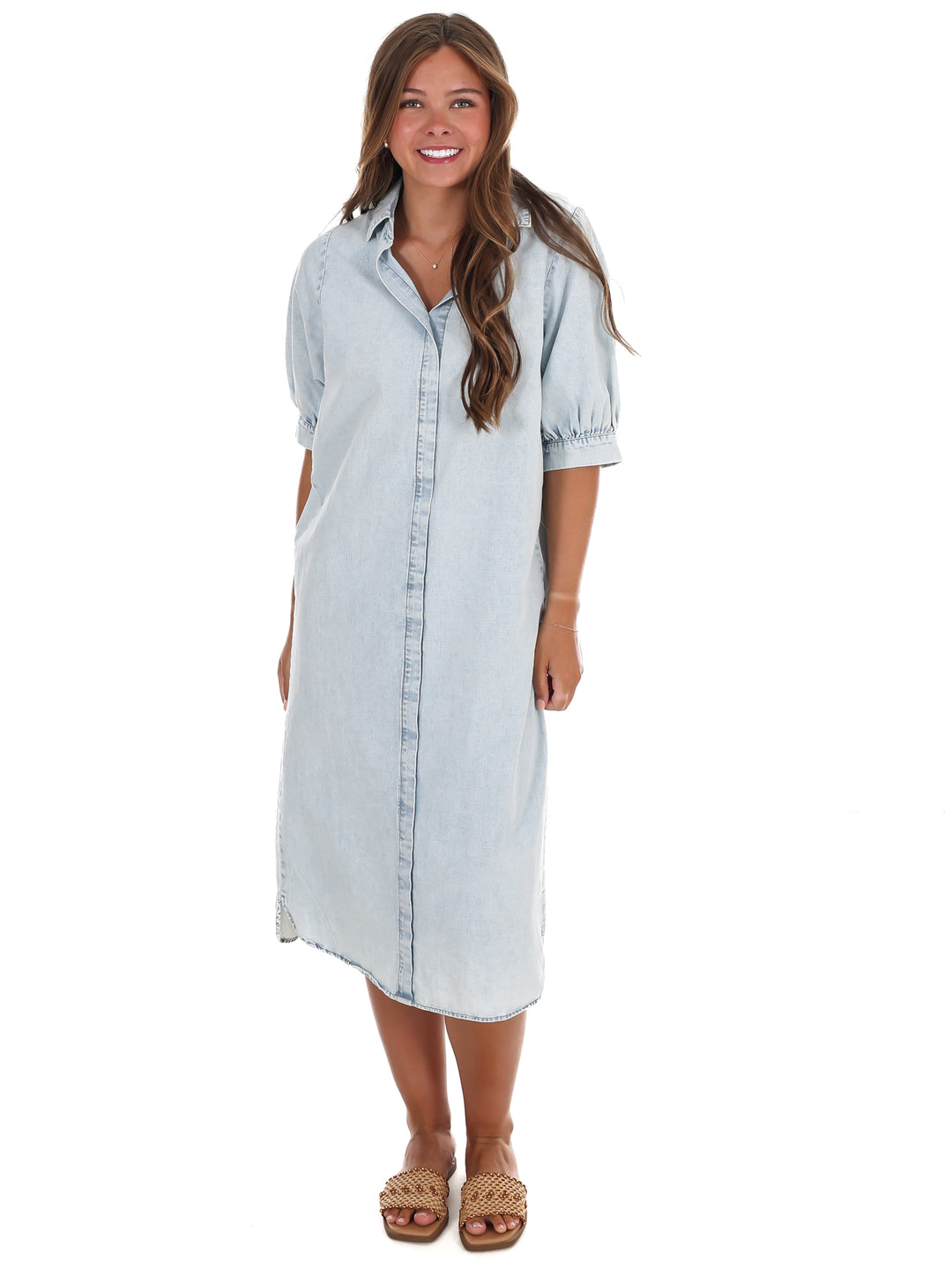 Weekend Wander Denim Midi Dress
