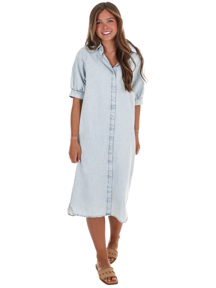 Weekend Wander Denim Midi Dress